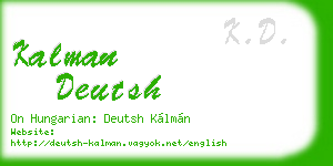 kalman deutsh business card