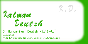 kalman deutsh business card